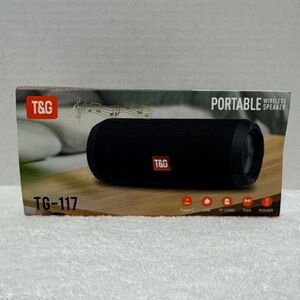 T&G Black Portable Bluetooth Speaker